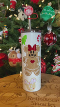 Load and play video in Gallery viewer, Minnie Gingerbread Stainless Steel Tumbler
