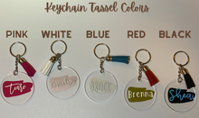 Load image into Gallery viewer, Acrylic Keychain with Tassel
